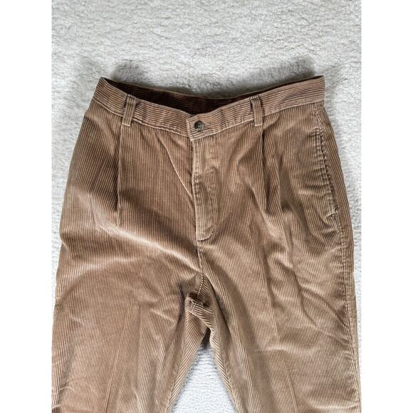 NEW Vintage Lands End Corduroy Pants Womens 30x33 12P Petite Brown High Rise NWT - Picture 2 of 16